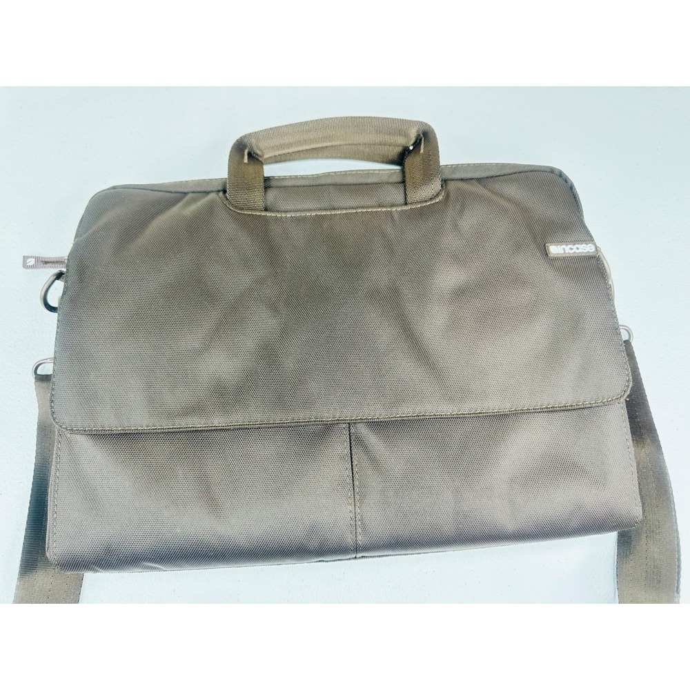 Incase Messenger Bag Laptop Briefcase Unisex OS Brown Good Padded Tech Carryall
